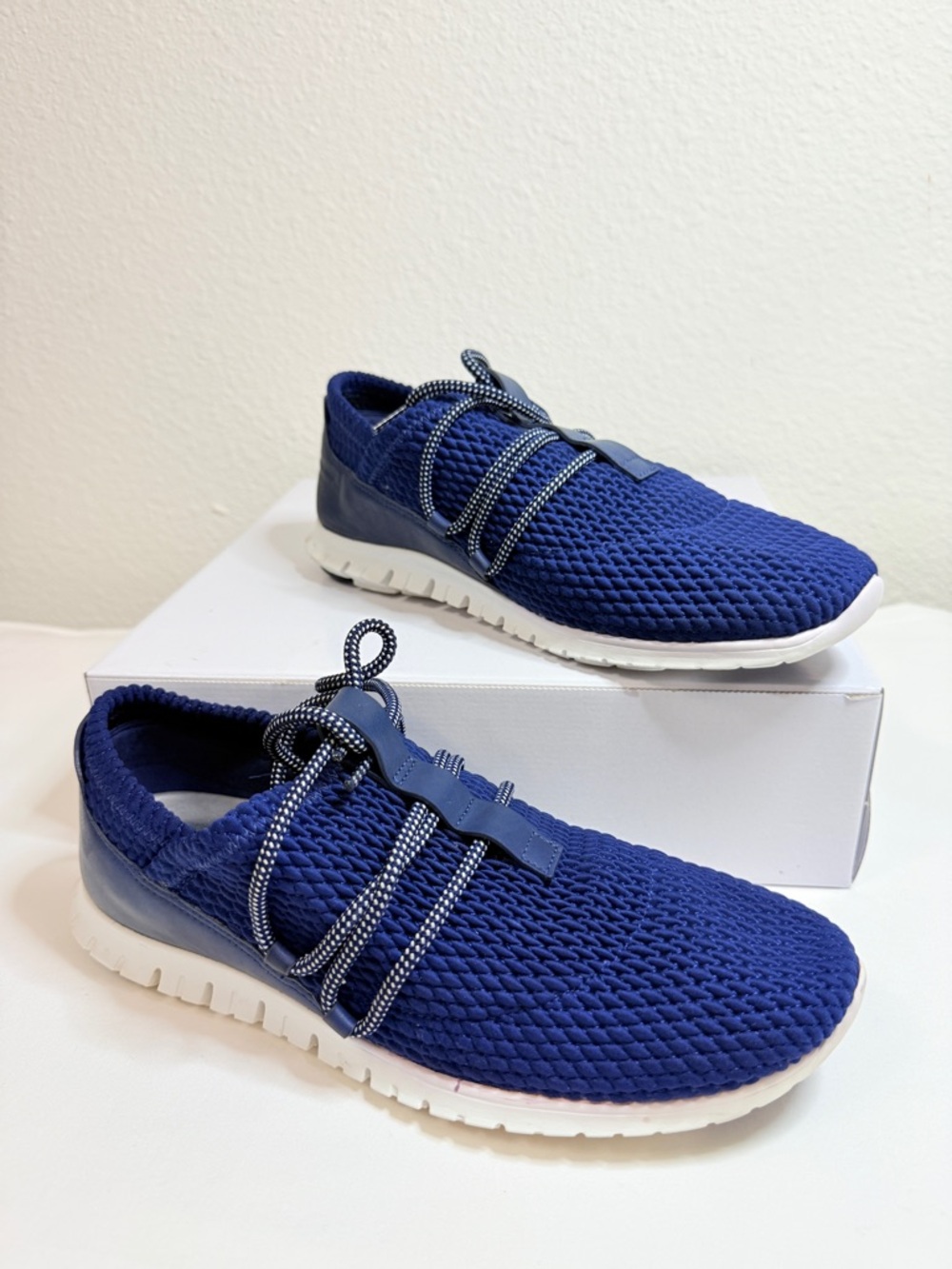 Cole Haan ZerøGrand Blue Knit Sneakers Lightweight Comfort Walking Shoes 6.5 - Picture 2 of 16